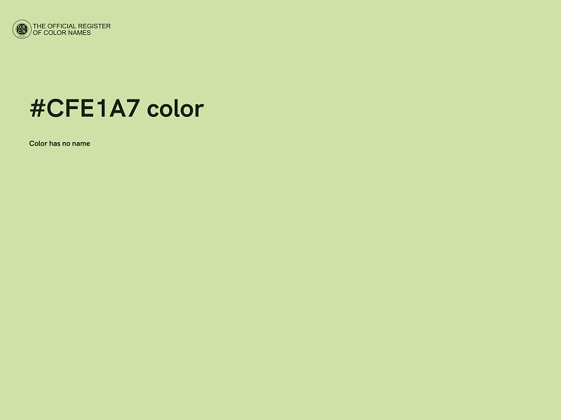 #CFE1A7 color image