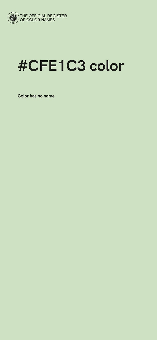 #CFE1C3 color image