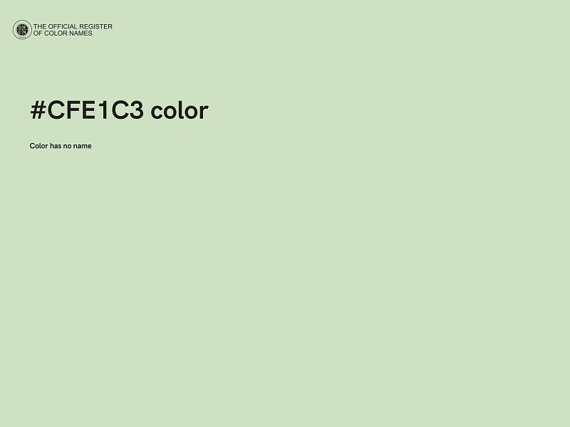 #CFE1C3 color image