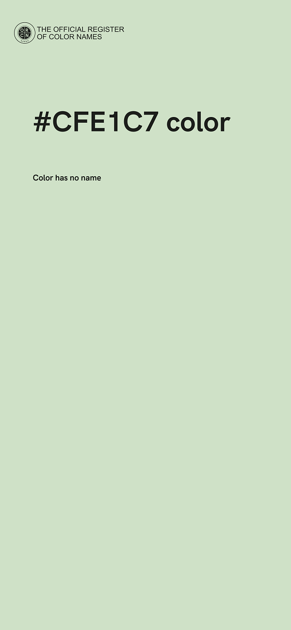 #CFE1C7 color image
