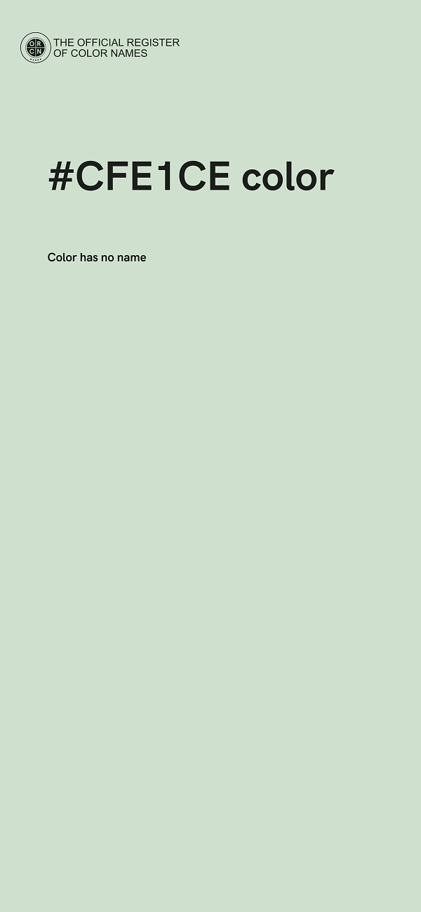 #CFE1CE color image
