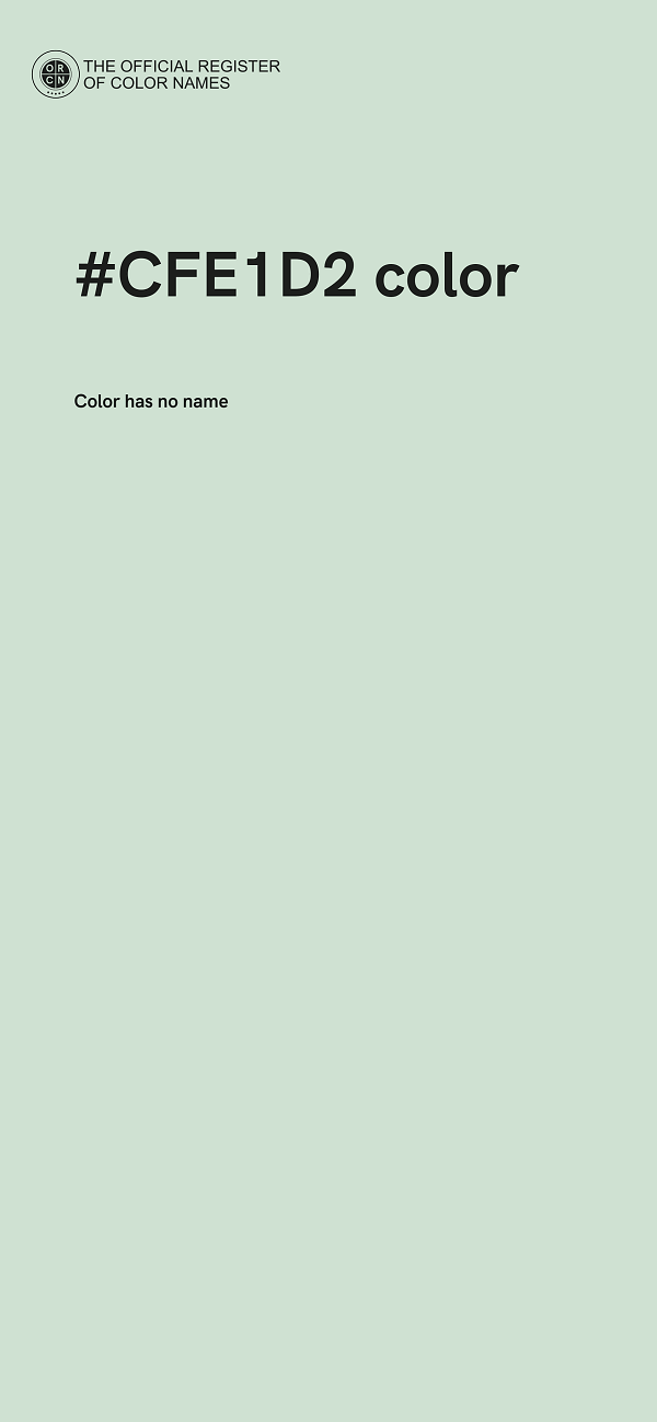 #CFE1D2 color image