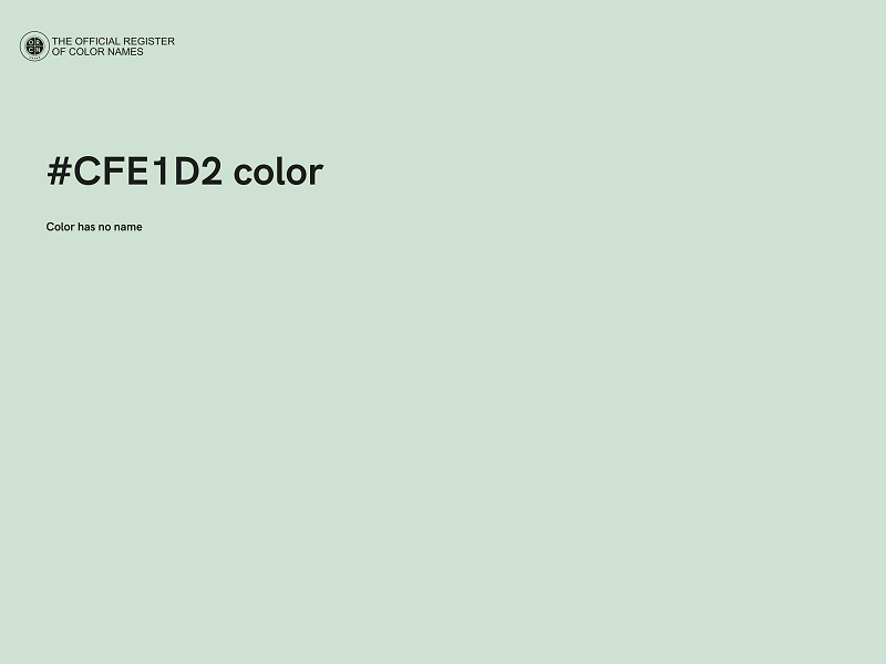 #CFE1D2 color image