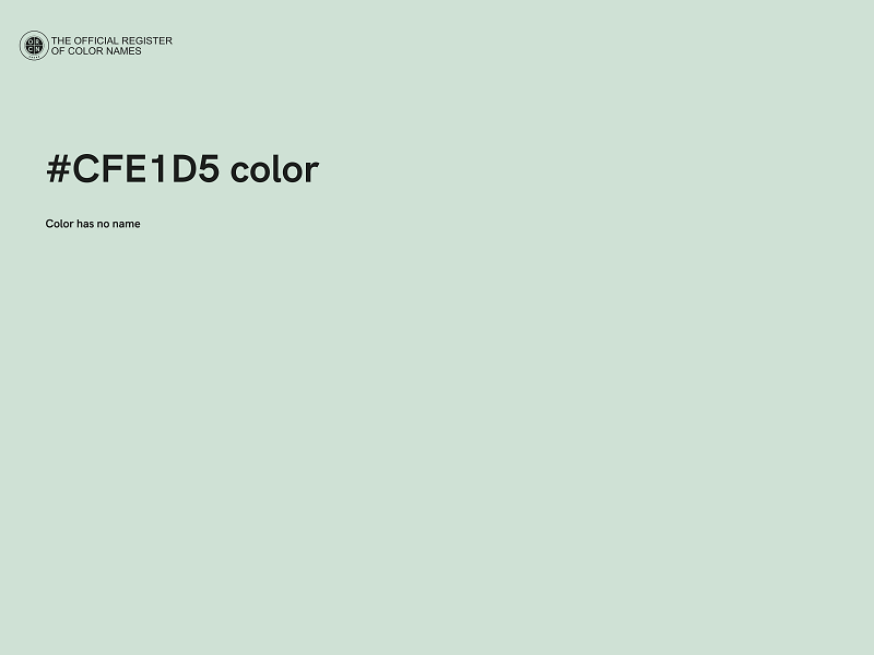 #CFE1D5 color image