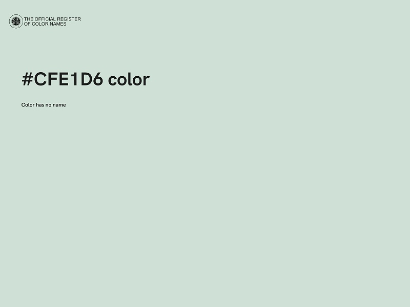 #CFE1D6 color image