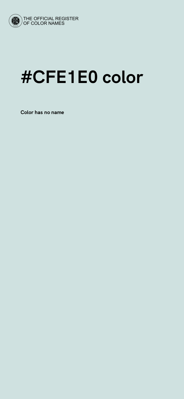 #CFE1E0 color image