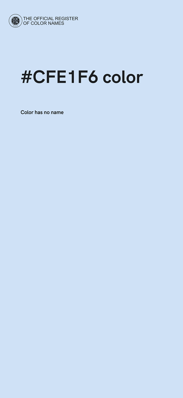 #CFE1F6 color image
