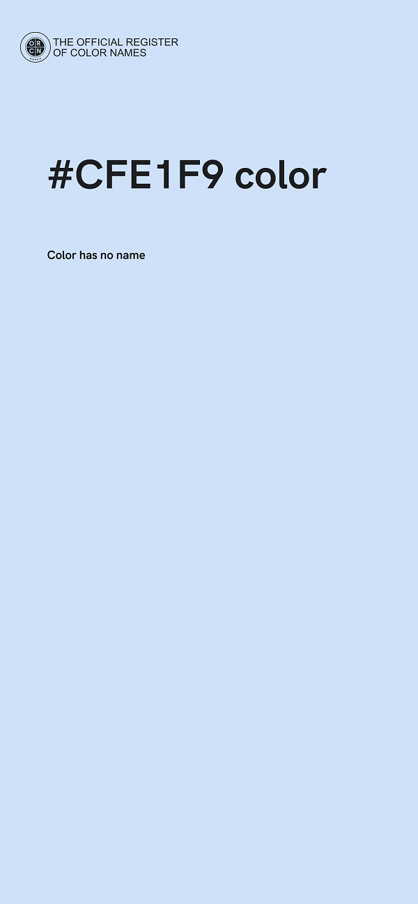 #CFE1F9 color image