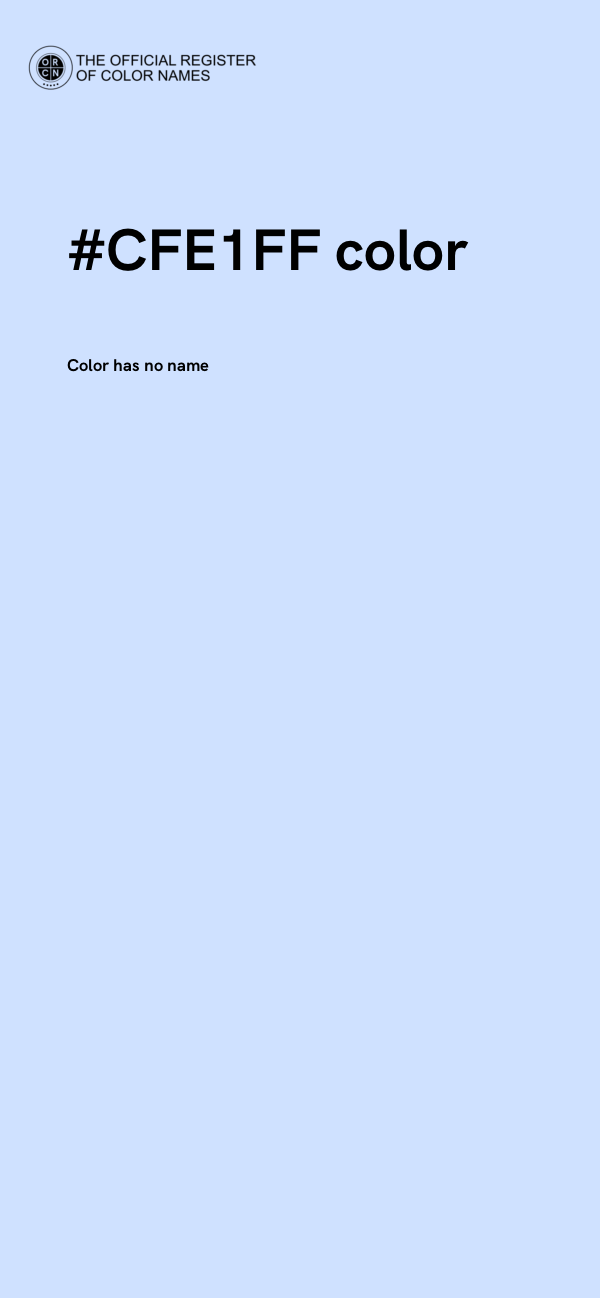 #CFE1FF color image
