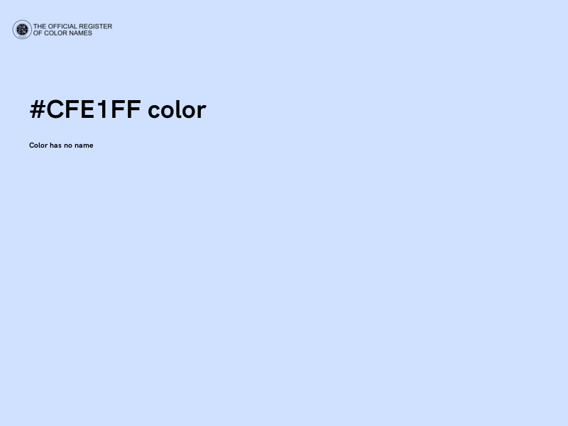 #CFE1FF color image