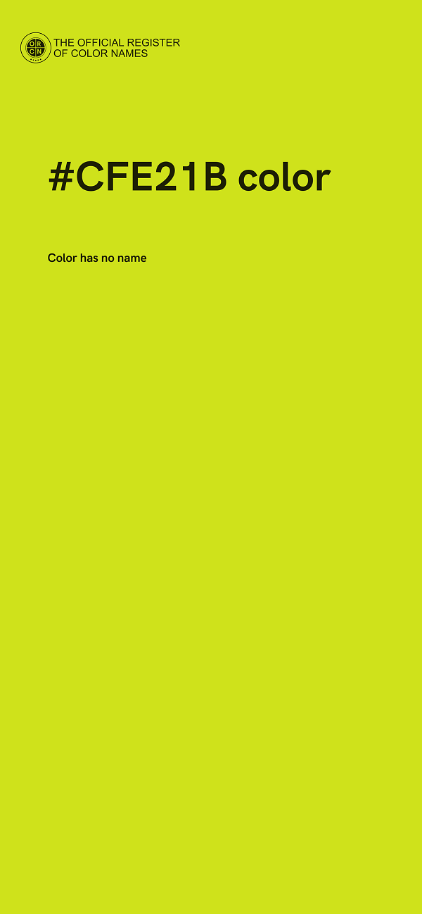 #CFE21B color image