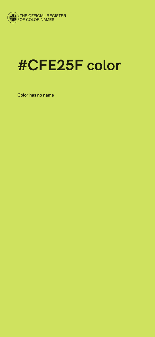 #CFE25F color image