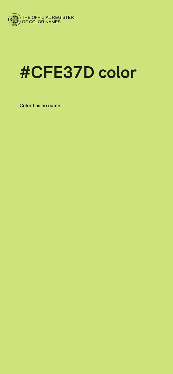 #CFE37D color image