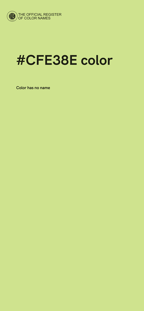 #CFE38E color image