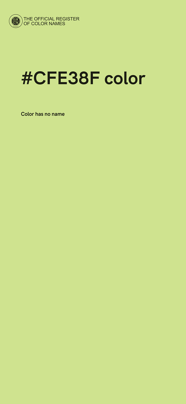 #CFE38F color image
