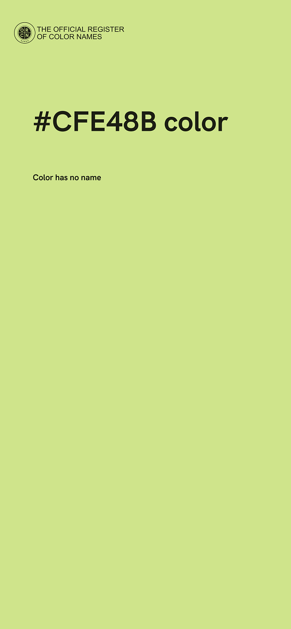 #CFE48B color image