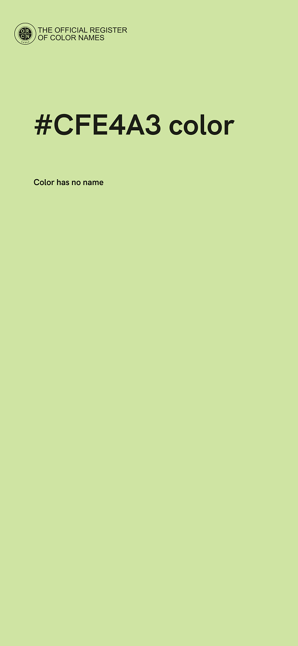 #CFE4A3 color image