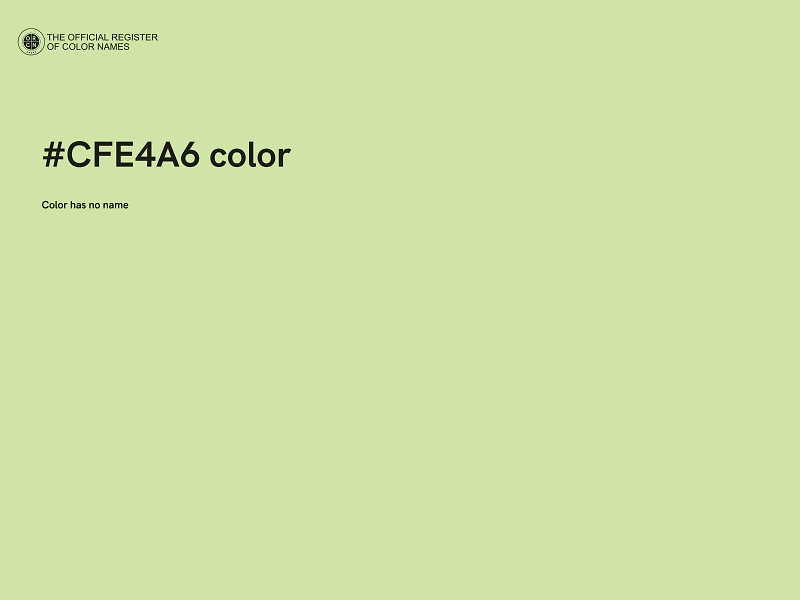 #CFE4A6 color image