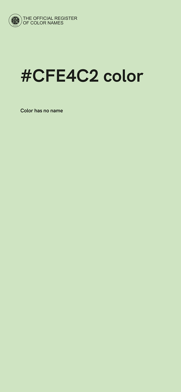 #CFE4C2 color image