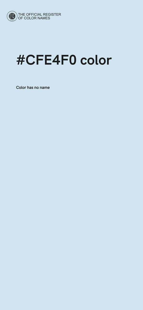 #CFE4F0 color image
