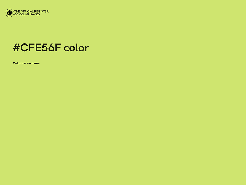 #CFE56F color image