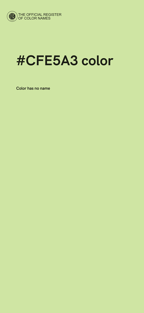 #CFE5A3 color image