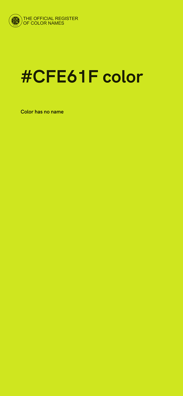 #CFE61F color image