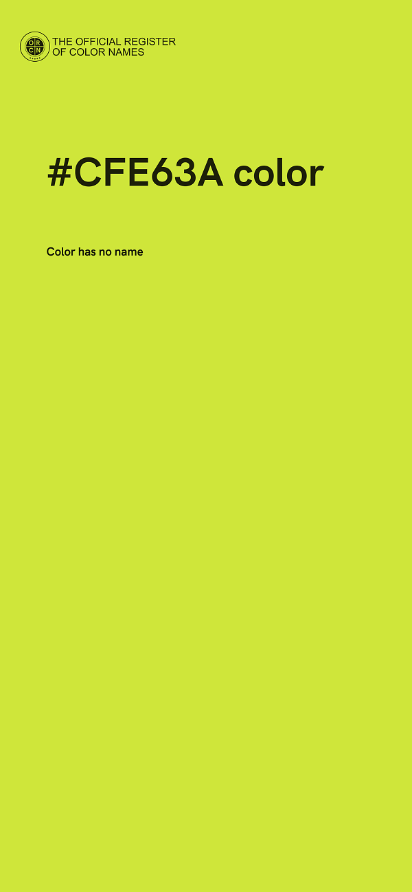 #CFE63A color image