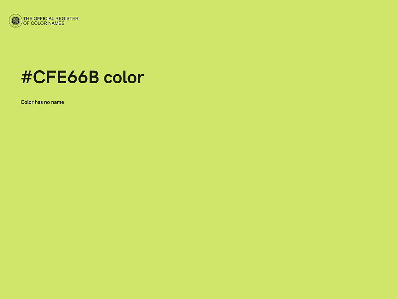 #CFE66B color image