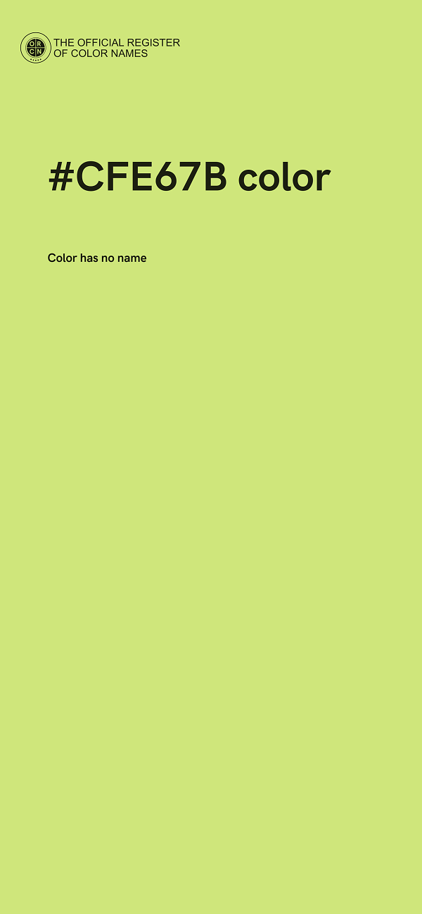 #CFE67B color image