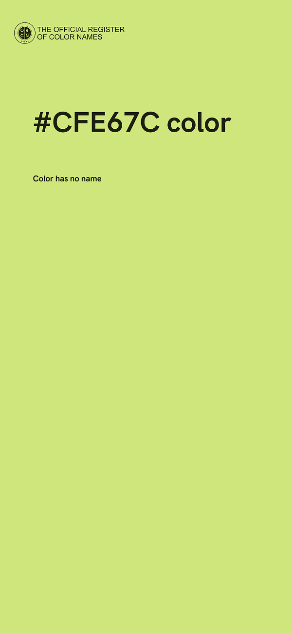 #CFE67C color image