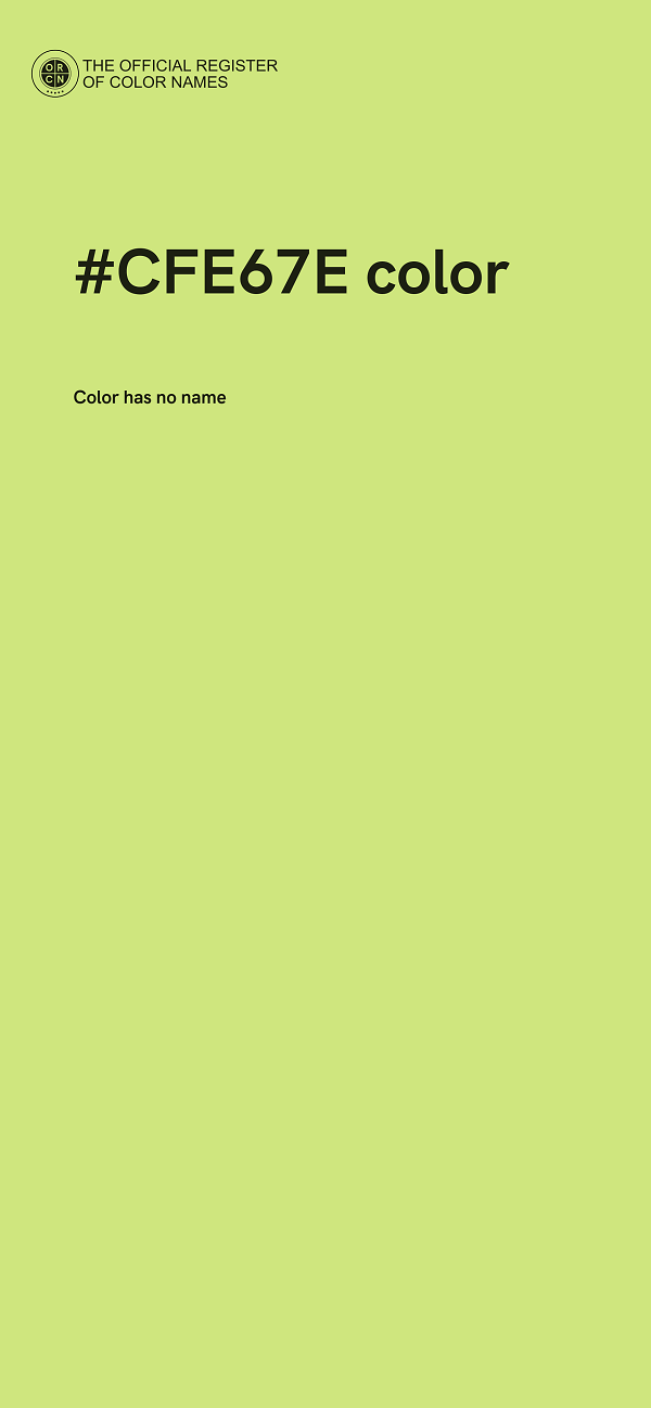 #CFE67E color image