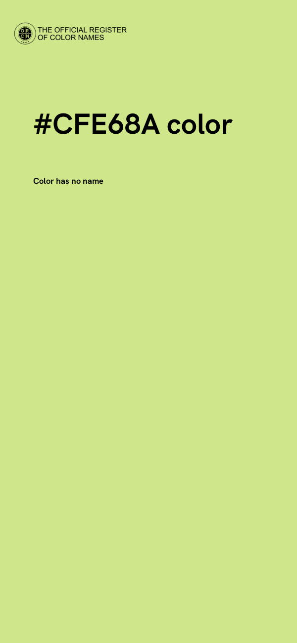 #CFE68A color image