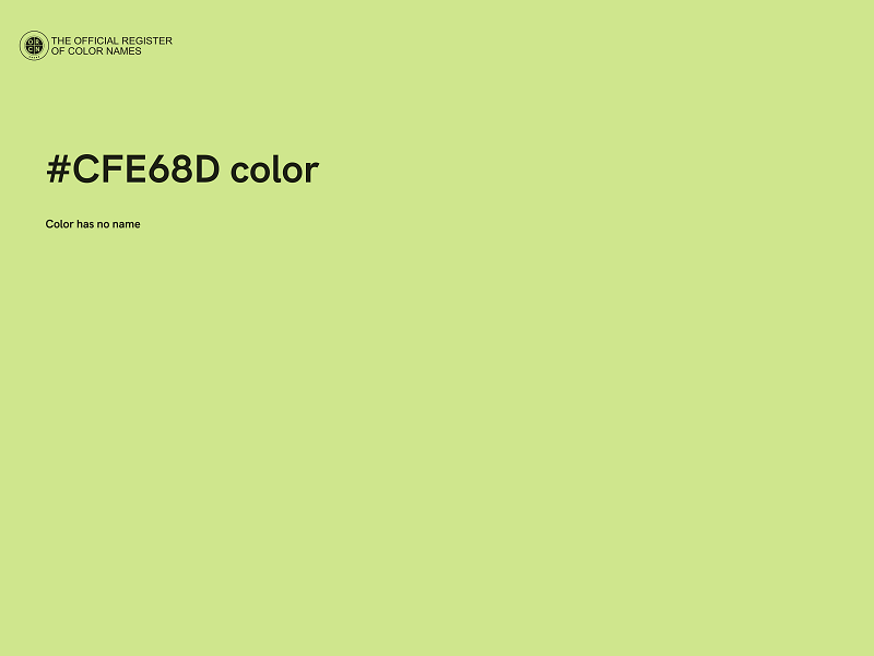 #CFE68D color image