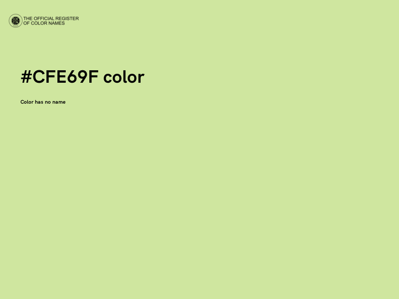 #CFE69F color image