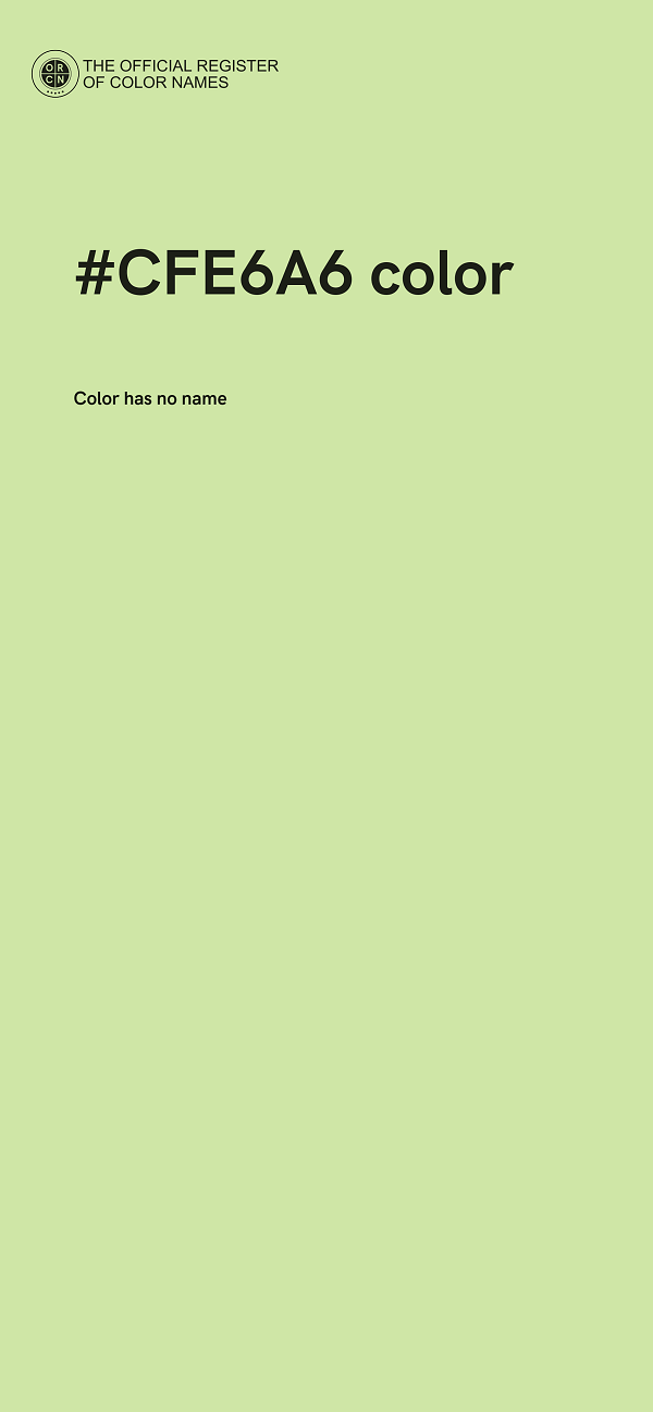 #CFE6A6 color image