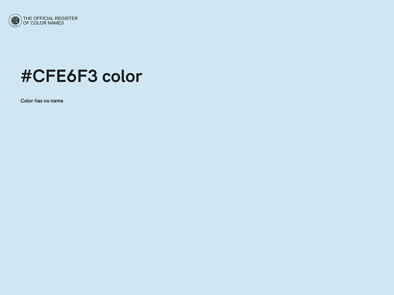 #CFE6F3 color image