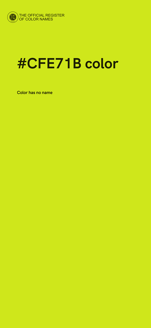 #CFE71B color image