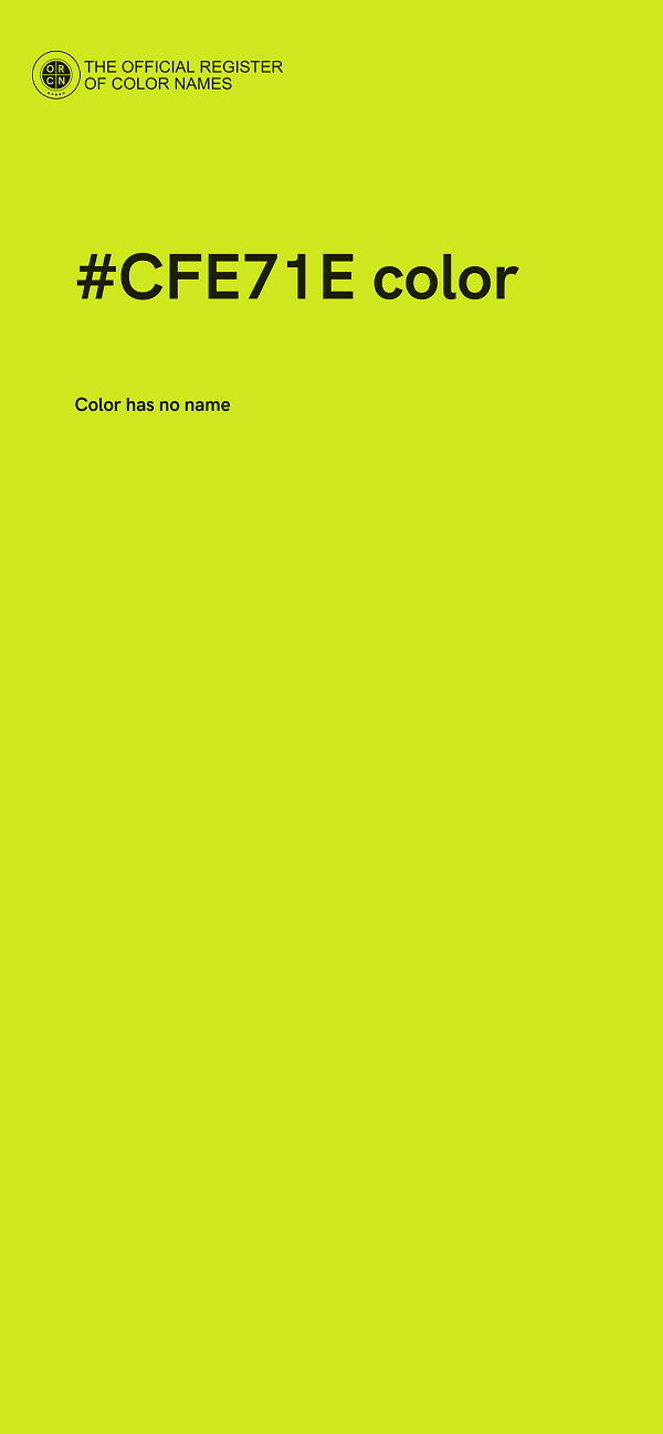 #CFE71E color image