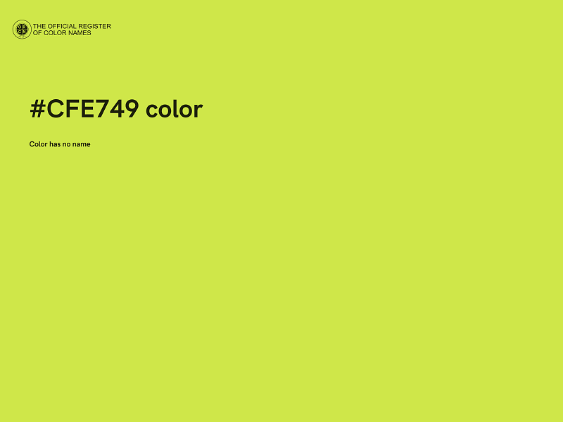 #CFE749 color image