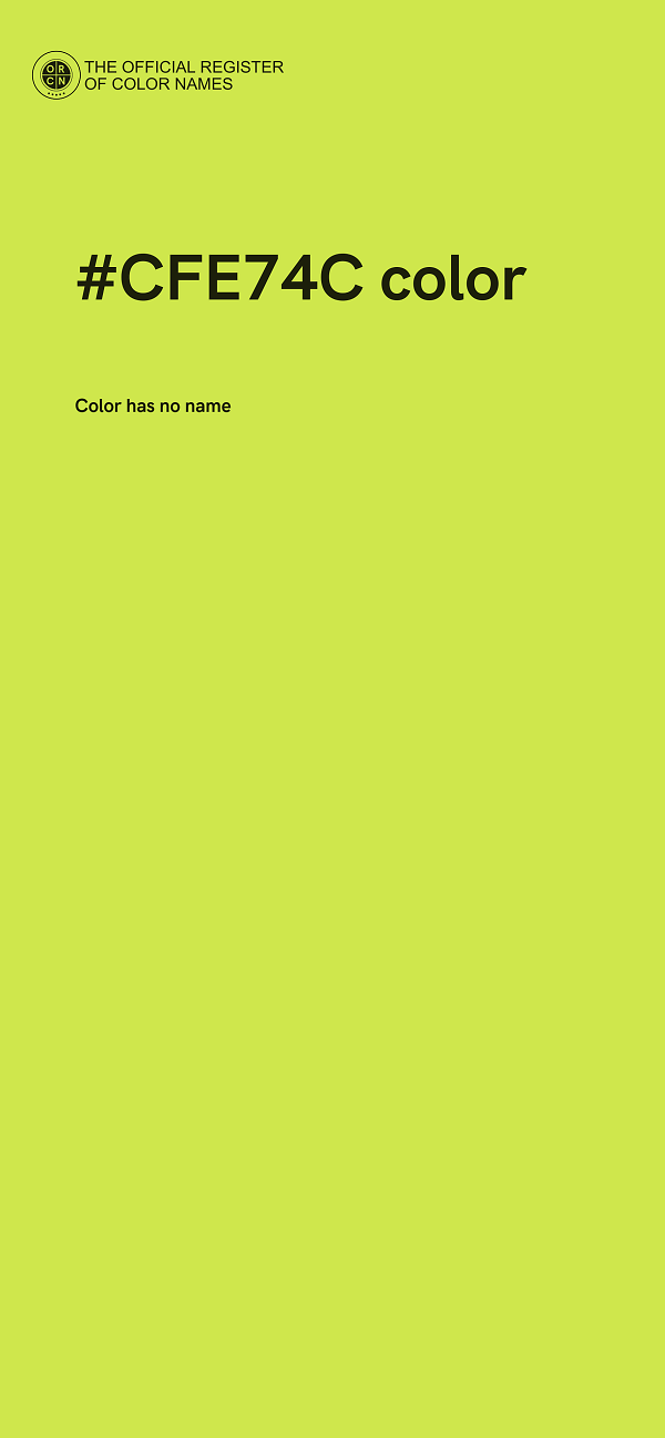#CFE74C color image