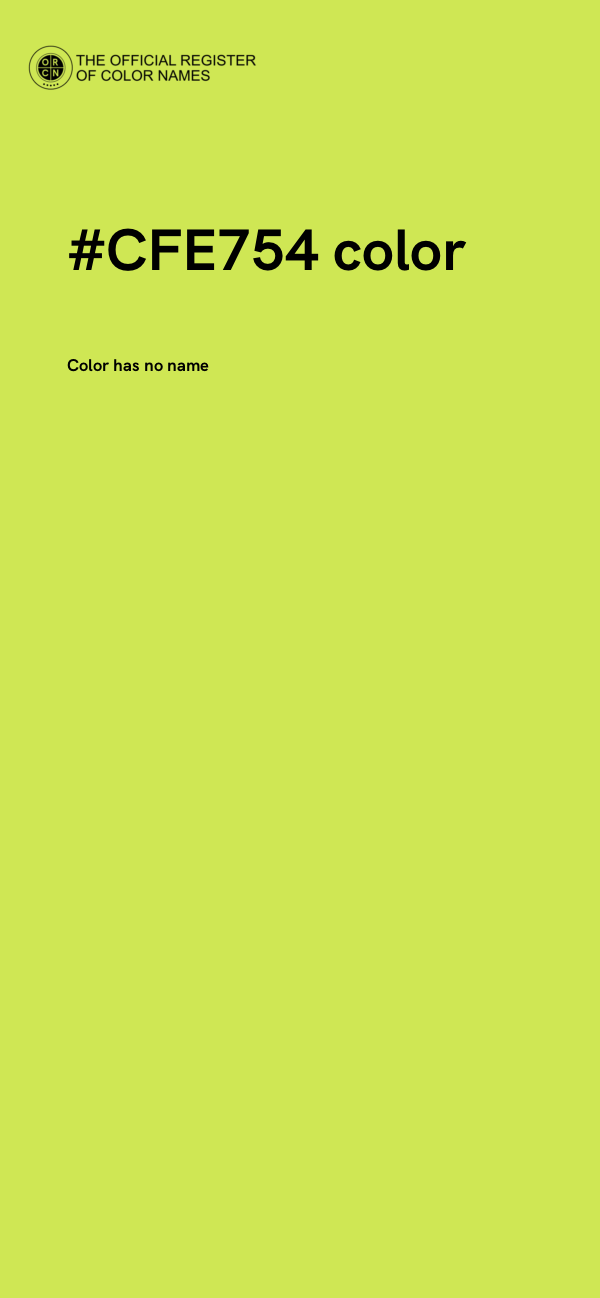 #CFE754 color image