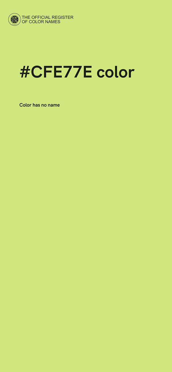 #CFE77E color image
