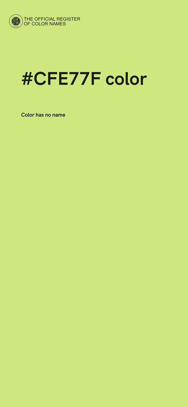#CFE77F color image