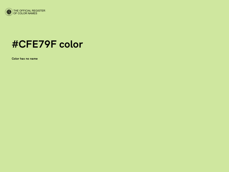 #CFE79F color image