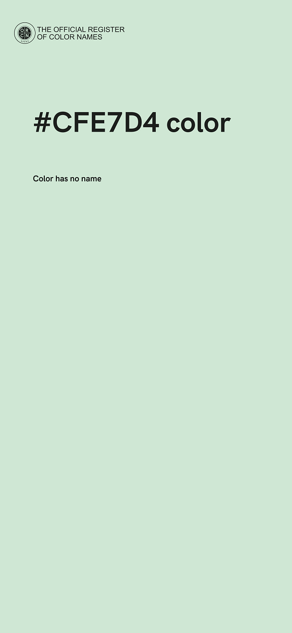 #CFE7D4 color image