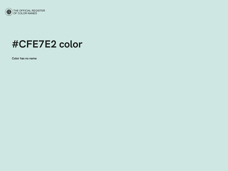 #CFE7E2 color image