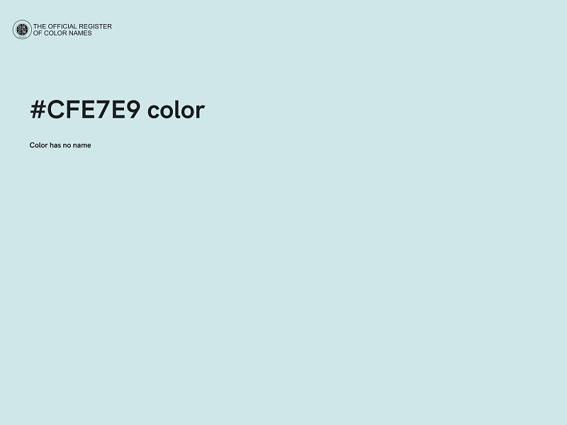 #CFE7E9 color image