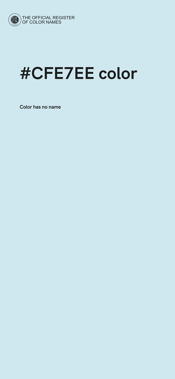 #CFE7EE color image