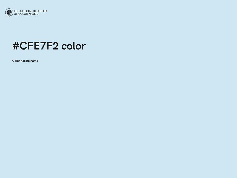 #CFE7F2 color image